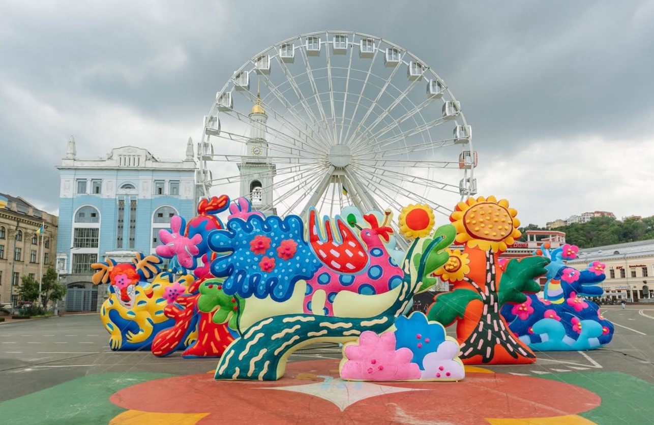 Maria Prymachenko’s paintings transformed into sculptures on Kontraktova Square